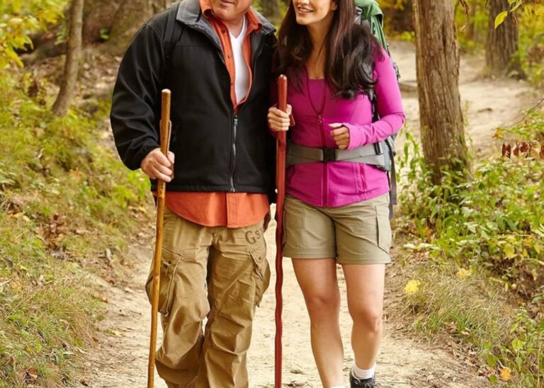 Wood Hiking Stick for Stability and Support on Trails