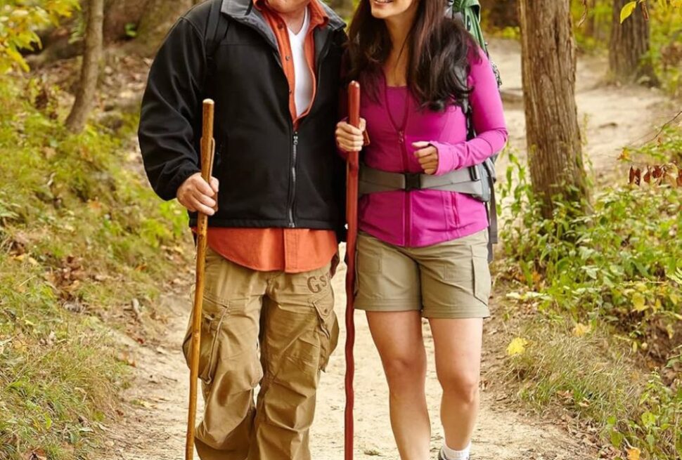 Wood Hiking Stick for Stability and Support on Trails